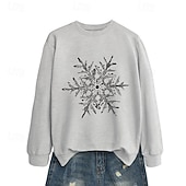 halpa Huppari &amp; Collegepaita-joulu Naisten Pusero Vapaa-ajan topit Pitkähihainen Topit Urheilu- ja treenivaatteet Kuvitettu Puuvilla Pehmeä Juhla Loma Urheiluasut Urheiluvaatteet Musta Valkoinen Keltainen