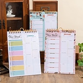 halpa Kodin tarvikkeet-ateriasuunnitteluvihko 8,5x5,8 tuumaa, 52 arkkia magneettinen, kaksoiskierteinen ateria &amp;ruokalista, seinälle kiinnitettävä ruokalistasuunnittelija päivittäiseen käyttöön &amp;viikkosuunnitelma