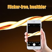 halpa Kytke nauhavalot-10 tuumaa 12m 15m Joustavat LED-valonauhat 320 LEDit COB 8mm 1kpl Lämmin valkoinen Valkoinen Nettovalkoinen LED-nauhat Vedenkestävä 24 V