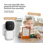 cheap Indoor IP Network Cameras-Indoor/Outdoor IP65-Rated 1080p Pan/Tilt/Zoom Wi-Fi Smart Home Security Camera with Color Night Vision 2-Way