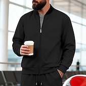 baratos Jaquetas Casuais-Homens jaqueta leve Jaqueta casual Férias Diário Respirável Bolsos Primavera Outono Bloco de cor Moda Clássico Colarinho Chinês Padrão Preto Amarelo Vermelho Azul Marinha Azul Royal Casaco