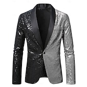 ieftine Topuri-Discotecă Amuzant Σακάκι Blazer Costum de petrecere de Crăciun Paiete Costume de fancy Bărbați Rochie Elegantă An Nou Petrecere și seară Petrecere cu tematică retro Adulți Geacă