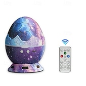 abordables Luces de Decoración de Habitación-Proyector Aurora Huevo de Dinosaurio luz LED nocturna de galaxia control remoto Bluetooth temporizador para decoración de dormitorio y sala de estar regalo de San Valentín
