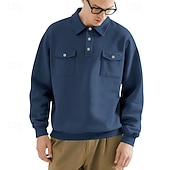 abordables Sudaderas Básicas_-Hombre Sudadera Gris Claro Diseño Plano Bolsillo Diario Deporte Festivos Poliéster Ropa de calle Básico Casual Primavera &amp; Otoño Ropa Sudaderas con capucha Sudaderas Manga Larga