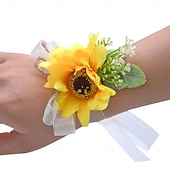 billiga Bröllopsbuketter-Bröllop handled blommor Handleds Corsage Bröllop / Fest / Bröllopsfest Tyg Blomstil
