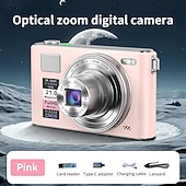 halpa Digitaalikamera-Uusi 4k fhd -digikamera 64 gigatavun muistikortilla vuodelta 2025, kompakti, pieni ja edullinen ladattava valokuvauskamera, 64 megapikselin automaattitarkennuskamera, erittäin sopiva aloitteleville