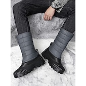 abordables Botas de invierno y nieve-Botas de nieve impermeables marrones para hombre: aislantes y duraderas, perfectas para deportes de invierno, raquetas de nieve y aventuras al aire libre.