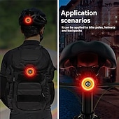 billiga Dekorativa ljus-USB-uppladdningsbart cykelbakljus automatisk sensor bakljus cykelutrustning cykeltillbehör vattentät bromsvarning racercykeltillbehör
