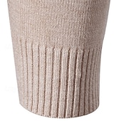 cheap Men's Pullover Sweater-Men's Christmas Jumper Christmas Sweaters Holiday sweater Pullover Sweater Jumper Knit Sweater Ribbed Knit Regular Tops Knitted Plain Turtleneck Fashion Basic Vacation Daily Wear Clothing Apparel