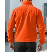 billige Basic gensere-Herre Genser Fleecegenser Genser med full glidelås Aprikos Svart Lilla Oransje lysegrå Opprett krage عادي Ta igjen glidelåsen Lomme Sport &amp; Utendørs Daglig Ferie Polyester Gatemote Grunnleggende