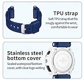 abordables Montres à quartz-Montre à quartz pour femmes et hommes SANDA grand cadran montre de sport à la mode montre lumineuse étanche en silicone