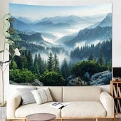 billige Veggoppheng-tapet Bannere Teppe Fjell 森林 3D Soverom Stue Sovesal Tenåringsrom Studentboliger Veggveranda Hjemmedekor