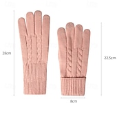 economico Guanti-Per donna 1 Paio Interi / Invernali / Guanti lavorati a maglia Streetwear / All'aperto Guanti - Semplice Dita intere / Stampato