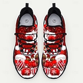 Χαμηλού Κόστους Ανδρικά Χριστουγεννιάτικα Παπούτσια-Ανδρικά αθλητικά παπούτσια με χριστουγεννιάτικο στολίδι – έντονο σχέδιο με κόκκινες και πράσινες πινελιές, ιδανικά για χριστουγεννιάτικα πάρτι και εορταστικές συγκεντρώσεις