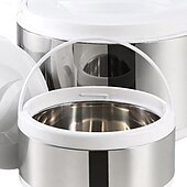 economico Set da Cucina-Contenitore termico per alimenti in acciaio inossidabile da 3 pezzi, contenitore termico portatile a prova di perdite per zuppa da viaggio, campeggio all&#039;aperto, bianco