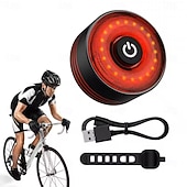 billiga Dekorativa ljus-USB-uppladdningsbart cykelbakljus automatisk sensor bakljus cykelutrustning cykeltillbehör vattentät bromsvarning racercykeltillbehör