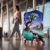 economico Abbigliamento da casa e pantofole per la casa-Coprivaligia elastico con stampa di paesaggi, protezione per valigia elastica, coprivaligia da viaggio