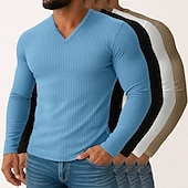 Miesten T-paita Ribbineulos T-paita Pitkähihainen paita Pitkähihainen V kaula-aukko Kevät Syksy Talvi Tavallinen Pit Strip Muoti Suunnittelija Perus 4-osainen Monipakkaus Loma Katu Kausaliteetti 8 halpa Ribbineulos T-paita-Miesten T-paita Ribbineulos T-paita Pitkähihainen paita Pitkähihainen V kaula-aukko Kevät Syksy Talvi Tavallinen Pit Strip Muoti Suunnittelija Perus 4-osainen Monipakkaus Loma Katu Kausaliteetti 8