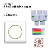 cheap Scanners &amp; Printers-2025 NEW Sticker Printer C20 Fun Print Pod Mini Bluetooth Portable Sticker Maker with Rolls Paper Print Pods Mini Printer