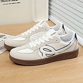 abordables Baskets-Homme Chaussures Décontractées Marche Occasionnel Daim Toile Confortable Antidérapant Respirant Mocassin Rouge Bleu Beige