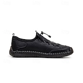 preiswerte Stiefeletten-Braune, handgefertigte Freizeitschuhe für Herren mit weicher Gummisohle und elastischem Kordelzug, bequeme Outdoor-Fahrschuhe für Reisen und den Alltag