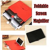 Недорогие Товары для дома-10/12-дюймовый изогнутый 3D-увеличитель для экрана телефона со складной подставкой — портативный многофункциональный объектив для фильмов и игр &amp;видеозвонки, совместимые со всеми смартфонами