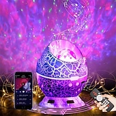 abordables Luces de Decoración de Habitación-Proyector Aurora Huevo de Dinosaurio luz LED nocturna de galaxia control remoto Bluetooth temporizador para decoración de dormitorio y sala de estar regalo de San Valentín