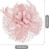 cheap Fascinators-Fascinators Fabric Feathers Fedora Hat Wedding Tea Party Horse Race Cocktail Elegant Vintage With Feather Headpiece Headwear
