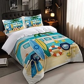 お買い得  羽毛布団カバーセット-ビーチブラウンの桐の木のバス3ピースダウン羽毛布団カバーセット、大きなベッド用、柔らかいショートフリース掛け布団カバーと枕カバー2枚付き - ホテルの寝室の寝具、居心地の良い &amp; 快適