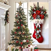 billiga Garage &amp; Dörr Banners-Jul Affischer Dörrskydd Utomhus banderoller Snögubbe Strumpbyxor söt stil 3D Fest Studentboende Tonårsrum Killar Man Cave Frat Sovrum Bakgrundsfotografering Ytterdörr Heminredning