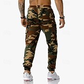 economico Pantaloni da Corsa &amp; Collant-Per uomo Pantaloni della tuta con risvolto Pantaloni Cargo pantaloni sportivi Coulisse con tasche Vita Alta Pantaloni Palestra Athleisure Allenamento Primavera Autunno Elastico Palestra Allenamento