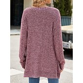 halpa Naisten Yksinkertaiset Paidat-Naisten Pusero Yhtenäinen väri Tyylikäs Vapaa-aika Pitkähihainen Tiukka pyöreä kaula-aukko Tavalliset topit Päivittäin Rypytetty Ruohonvihreä Musta Punastuvan vaaleanpunainen Viini Sininen Kevät