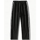 cheap Running Pants &amp; Tights-Men's Wide-leg Sweatpants sport pants Casual Pants with Pockets Split High Waist Bottoms Gym Athleisure Workout Spring Fall Breathable Gym Workout Track Regular Fit Sportswear Activewear Solid Colored