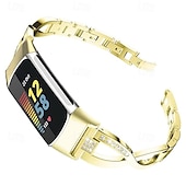 cheap Fitbit Watch Bands-Smart Watch Band Compatible with Fitbit Charge 6 / Fitbit Charge 5 Rhinestone Smartwatch Strap Glitter Crystal Bling Diamond Jewelry Bracelet Replacement Wristband For Fitbit Charge 6 / Fitbit Charge