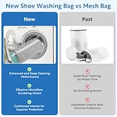voordelige Wasgoed-2-pack schoenwaszakken voor wasmachine, schoenreinigingszakken voor alle soorten schoenen, waszak voor wasmachine en droger