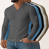 Miesten T-paita Ribbineulos T-paita Pitkähihainen paita Pitkähihainen V kaula-aukko Kevät Syksy Talvi Tavallinen Pystysuuntaiset nauhat Pit Strip Muoti Suunnittelija Perus 5-osainen Monipakkaus Loma halpa Ribbineulos T-paita-Miesten T-paita Ribbineulos T-paita Pitkähihainen paita Pitkähihainen V kaula-aukko Kevät Syksy Talvi Tavallinen Pystysuuntaiset nauhat Pit Strip Muoti Suunnittelija Perus 5-osainen Monipakkaus Loma