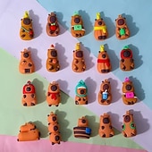 お買い得  アドベントカレンダー-カピバラのアドベントカレンダー、24日間のカピバラのオーナメント、クリスマスカウントダウンギフト、靴下に入れるかわいいカピバラのフィギュア、アドベントカレンダー、漫画のカピバラ人形