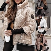 Damskie Dół kurtka puchowa Pikowana kurtka Zatrzymujący ciepło Wygodny Zamek Kieszeń Moda Codzienny Równina Ulica Dzienne zużycie Wyjściowe Zamek błyskawiczny Regularny Kaptur Regularny Długi rękaw tanie Puchowe kurtki pikowane-Damskie Dół kurtka puchowa Pikowana kurtka Zatrzymujący ciepło Wygodny Zamek Kieszeń Moda Codzienny Równina Ulica Dzienne zużycie Wyjściowe Zamek błyskawiczny Regularny Kaptur Regularny Długi rękaw