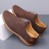 abordables Occasionnel-Homme Basket Chaussures de confort Marche Occasionnel Quotidien Soirée &amp; Fête Daim Chaud À lacets Brun foncé Noir Jaune Été Printemps