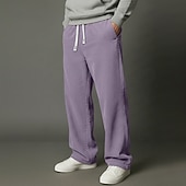 رخيصةأون ساق مستقيم-رجالي بنطلونات بنطال واسع الساق بنطلون مضلع السراويل الفضفاضة بنطال رياضي مفتوح من الأسفل رباط مرونة الخصر سهل رطوبة فتل متنفس مكتمل الطول الأماكن المفتوحة رياضة في الهواء الطلق فضفاض