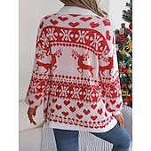 Naisten Neulos Neule Vapaa-aika Pehmeä Joulu poro lumihiutaleet Joustin Avoin etuosa Kudottu Pitkähihainen Tavalliset topit Neuloa ulko- Päivittäin Viikonloppu Valkoinen Rubiini Syksy Talvi halpa Jouluiset neuleet-Naisten Neulos Neule Vapaa-aika Pehmeä Joulu poro lumihiutaleet Joustin Avoin etuosa Kudottu Pitkähihainen Tavalliset topit Neuloa ulko- Päivittäin Viikonloppu Valkoinen Rubiini Syksy Talvi