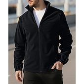 billige Basic gensere-Herre Genser Fleecegenser Genser med full glidelås Aprikos Svart Lilla Oransje lysegrå Opprett krage عادي Ta igjen glidelåsen Lomme Sport &amp; Utendørs Daglig Ferie Polyester Gatemote Grunnleggende