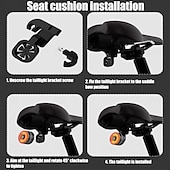 billiga Dekorativa ljus-USB-uppladdningsbart cykelbakljus automatisk sensor bakljus cykelutrustning cykeltillbehör vattentät bromsvarning racercykeltillbehör