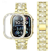 cheap Apple Watch Bands-Sport Band Modern Buckle Jewelry Bracelet Compatible with Apple Watch band 38mm 40mm 41mm 42mm 44mm 45mm 49mm Women Glitter Bling Diamond Stainless Steel Strap Replacement Wristband for iwatch Ultra