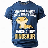  Männer Lustiges T-Shirt Ich züchte einen kleinen Dinosaurier - Bartagame Reptil Haustier Liebhaber Grafik Kurzarm Tee