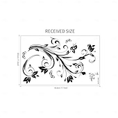 Недорогие Стикеры на стену-Наклейка на стену в виде бабочки и лозы, магнит на холодильник, дизайн лозы и бабочки, съемная наклейка на стену для спальни, гостиной, кабинета, домашнего декора, креативный фон, искусство,