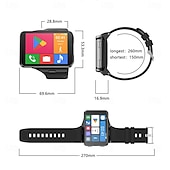 お買い得  プレミアム-APPLLP Max スマートウォッチ 2.88 インチ スマート·ウォッチ スマートウォッチ電話 4G LTE ブルートゥース 歩数計 睡眠サイクル計測器 座りがちなリマインダー と互換性があります Android iOS 女性 男性 GPS 長時間スタンバイ ハンドフリーコール IPX-5