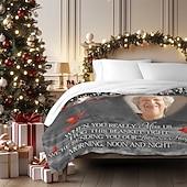 رخيصةأون الأقمشة المخصصة-بطانية صور مخصصة - هدايا تعاطف تذكارية مخصصة لعيد الميلاد لفقدان الأم والأب - حبك سيكون دائمًا دليلنا