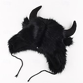 tanie Czapki męskie-Męskie Uszanka Czapka Uszanka Kapelusz lotniczy Czapka z klapką na uszy Czapki zimowe Czarny Szary Poliester Polar Moda Styl vintage Współczesny współczesny Dzienne zużycie Randka Krowa Keep Warm