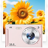 ieftine Aparate video-Cameră digitală HD 4K pentru studenți cu un ecran IPS de 2.8 inci pentru fotografii și videoclipuri portabile design elegant. Cadou de Ziua Îndrăgostiților